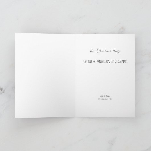 Winter Fox Wonder-Filled Life Funny Christmas カード (内部)