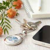 Winter Foxes by Moonlit Snowy River キーホルダー (側面)