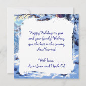 Winter Foxes on a Snowy Winter Day | Happy Holiday (裏面)