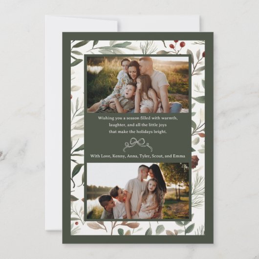 Winter Fresh Christmas Card 招待状 (裏面)