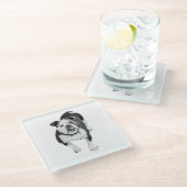 Winter Friend, Bulldog Coaster ガラスコースター (アングル)