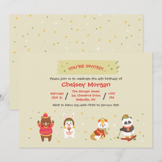 Winter Friends招待状 招待状 (正面/裏面)