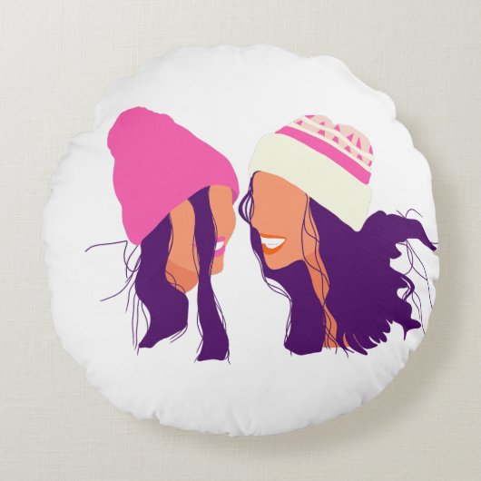 Winter Friends • Christmas ラウンドクッション (正面)