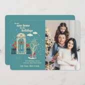 Winter Front Door Photo Holiday Card 招待状 (正面/裏面)