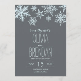Winter Frost Snowflakes | Save the Date セーブザデート