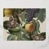 Winter Fruit & Botanical Bridal Shower Invitation 箔招待状ポストカード (裏面)