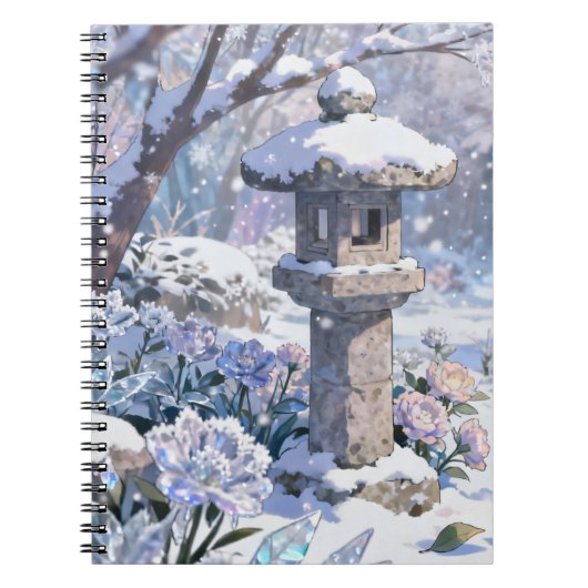 Winter Garden Lantern Spiral Notebook ノートブック (正面)