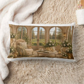 Winter Garden Pillow | Romantic Botanical Window & ランバークッション (ブランケット)