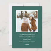 Winter Garland Frame Photo Holiday Card シーズンカード (裏面)