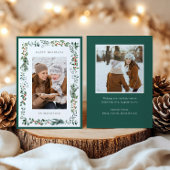 Winter Garland Frame Photo Holiday Card シーズンカード