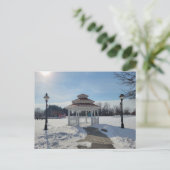 Winter Gazebo Taylor Michigan Postcard シーズンポストカード (スタンド正面)