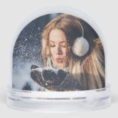 Winter Geisha Girl Custom Photo Snow Globe (裏面)