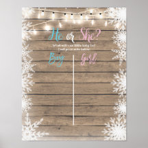 Winter Gender Reveal Voting Boardポスター