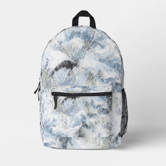 Winter Ghillie Suit Pattern プリントバックパック (正面)