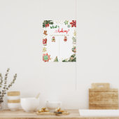 Winter Gingerbread Genderが投票ボードの看板を明らかにする ポスター (キッチン)