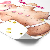 Winter Gingerbread Genderが投票ボードの看板を明らかにする ポスター (角)