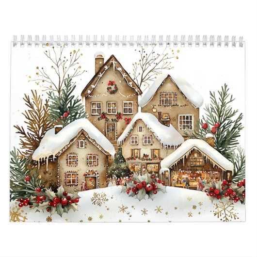 Winter Gingerbread Houses カレンダー (カバー)