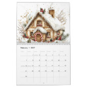 Winter Gingerbread Houses カレンダー (2月 2027)