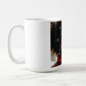 Winter Glow Afrocentric Queen – Holiday Art コーヒーマグカップ (左)