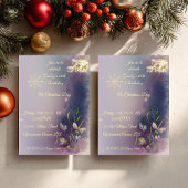 Winter Glow Birthday Flat Greeting Card カード