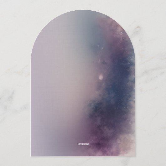 Winter Glow Birthday Flat Greeting Card 招待状 (裏面)