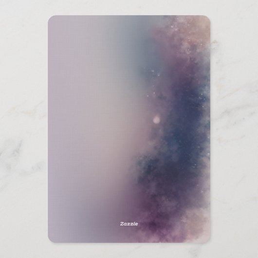 Winter Glow Birthday Flat Greeting Card 招待状 (裏面)