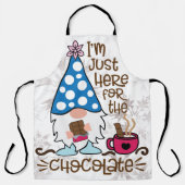 Winter Gnome I'm Just Here For The Chocolate エプロン (正面)