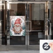 Winter Gnome Window Cling ウィンドウサイン (オフィスドア)