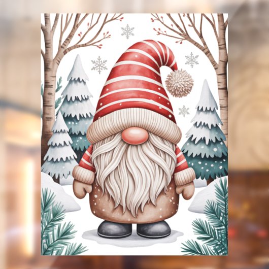 Winter Gnome Window Cling ウィンドウサイン (シート2)