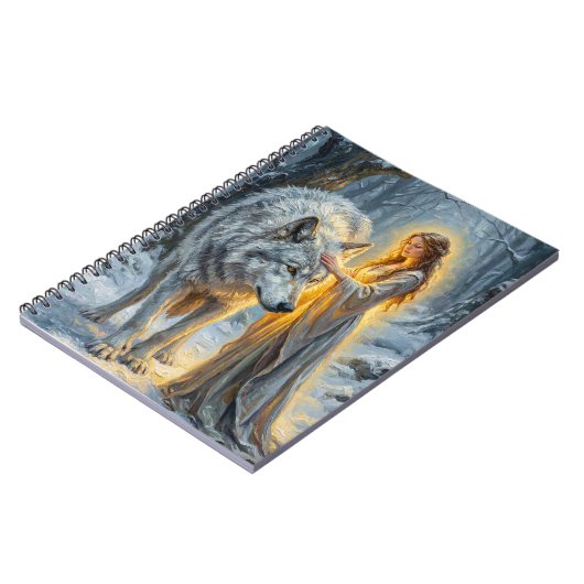 Winter Goddess & White Wolf ノートブック (左側)