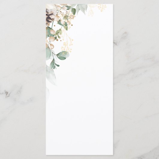  Winter gold floral Menu メニュー (裏面)