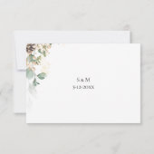 Winter Gold Floral RSVP card (裏面)