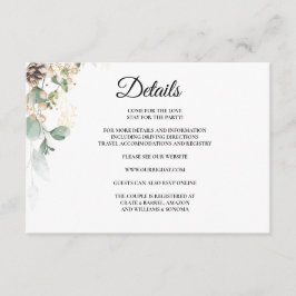 Winter Gold Florals Enclosure Card Details エンクロージャーカード