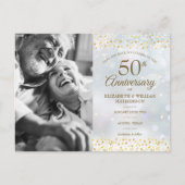 Winter Golden 50th Anniversary Save the Date Photo 案内ポストカード (正面)