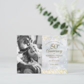 Winter Golden 50th Anniversary Save the Date Photo 案内ポストカード (スタンド正面)