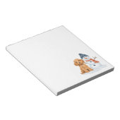 Winter Goldendoodle Dog Cute Snowman ノートパッド (アングル)