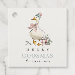 Winter Goose Christmas Funny Merry Goosmas  フェイバータグ