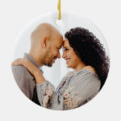 Winter Goose Christmas Funny Merry Goosmas Photo セラミックオーナメント (裏面)