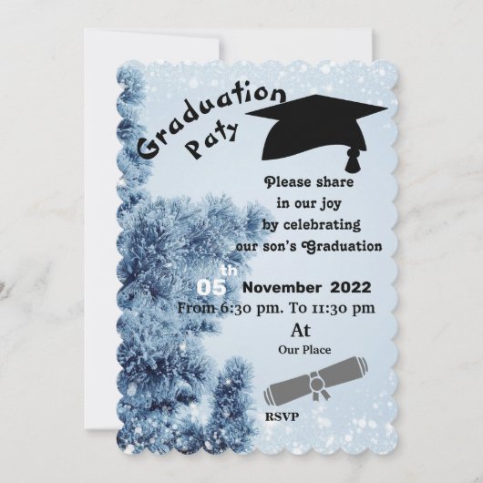 Winter Graduation  招待状 (正面)