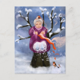 Winter Granny Abuela de Inverno ポストカード