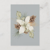 Winter Gray詳細RSVP Website 結婚's エンクロージャーカード (裏面)