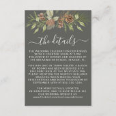 Winter Gray詳細RSVP Website 結婚's エンクロージャーカード (正面)