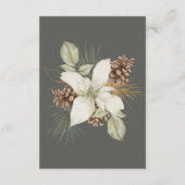 Winter Gray詳細RSVP Website 結婚's エンクロージャーカード (裏面)