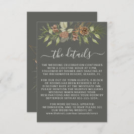 Winter Gray詳細RSVP Website 結婚's エンクロージャーカード