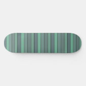 Winter Green And Gray Stripes On Watercolor Paper  スケートボード (横)