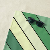 Winter Green Yellow Stripes On Watercolor Paper  ビーチタオル (インサイチュ)