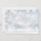 Winter Greenery 1st Birthday Photo サンキューカード (裏面)