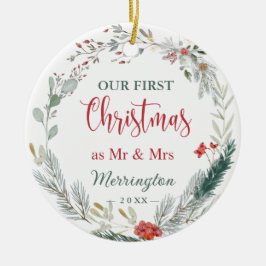 Winter Greenery 1st Christmas Together写真 セラミックオーナメント