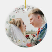 Winter Greenery 1st Christmas Together写真 セラミックオーナメント (裏面)