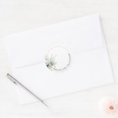 Winter Greenery Blank Homemade Jar Canning ラウンドシール (封筒)